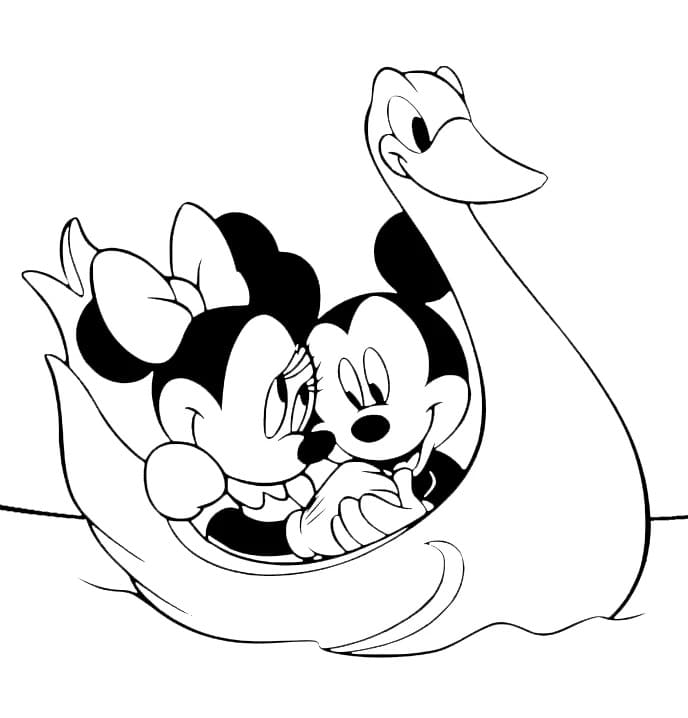 Fise de colorat cu Mickey si minnie de colorat p36