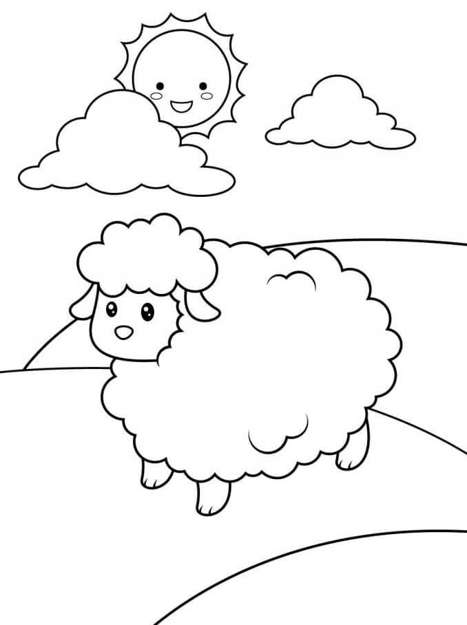 Fise de colorat cu Oaie de colorat p27