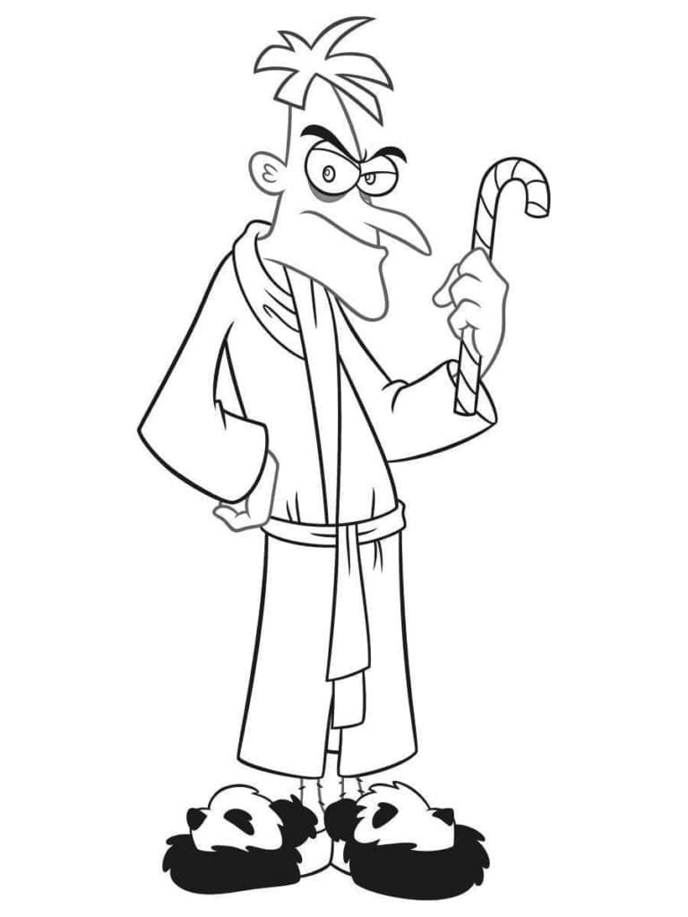 Fise de colorat cu Phineas si ferb de colorat p09