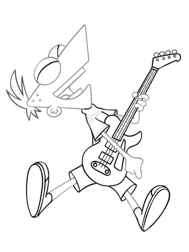 Fise de colorat cu Phineas si ferb de colorat p20