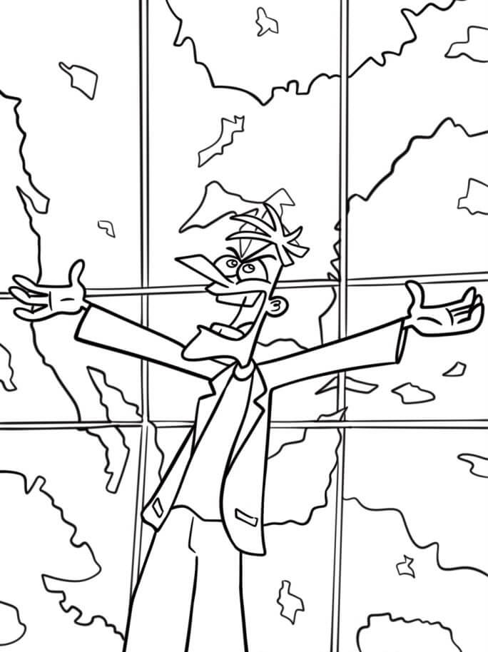 Fise de colorat cu Phineas si ferb de colorat p24
