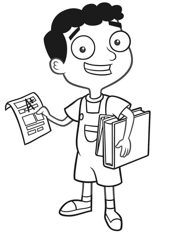 Fise de colorat cu Phineas si ferb de colorat p25