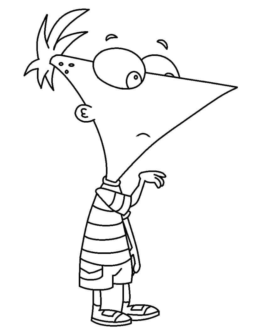 Fise de colorat cu Phineas si ferb de colorat p28