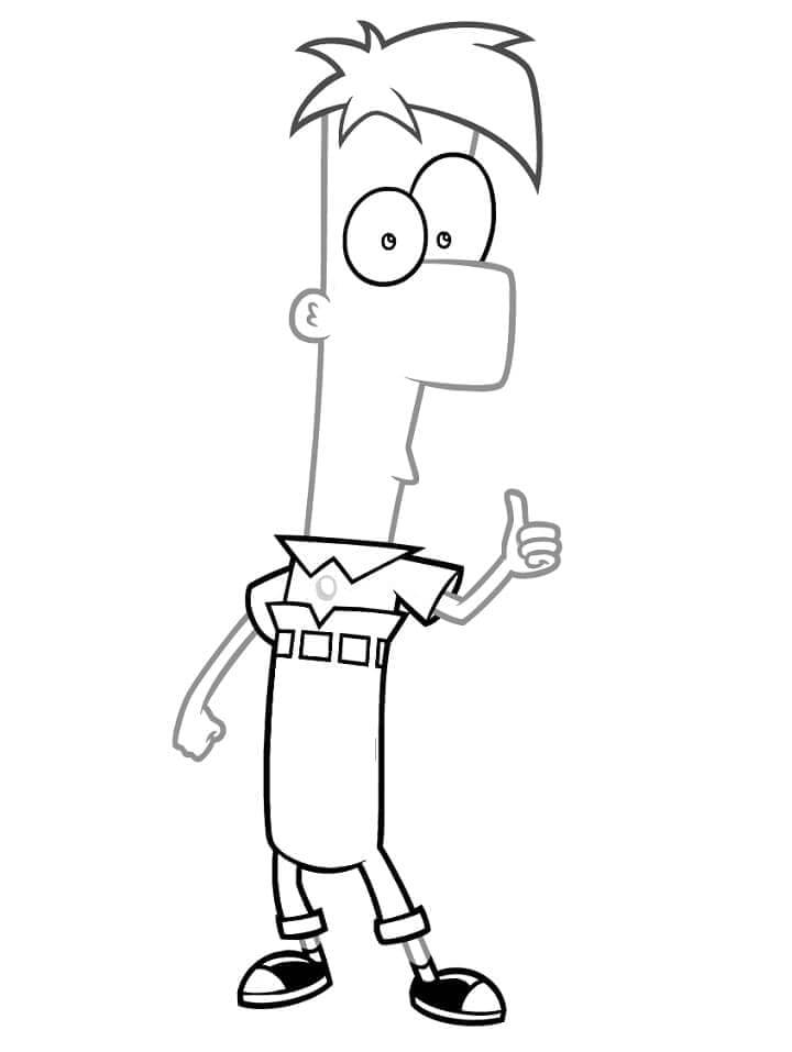 Fise de colorat cu Phineas si ferb de colorat p29