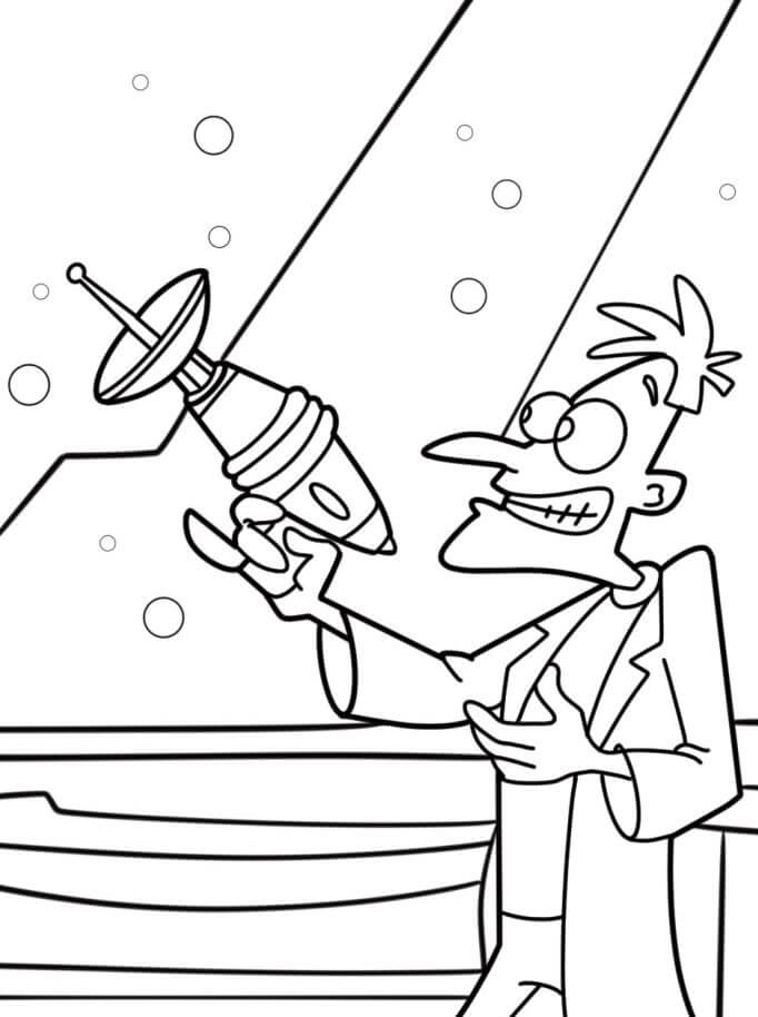 Fise de colorat cu Phineas si ferb de colorat p35