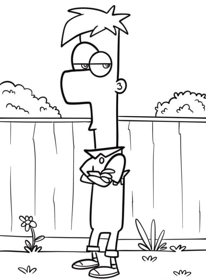 Fise de colorat cu Phineas si ferb de colorat p36