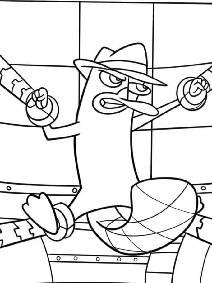 Fise de colorat cu Phineas si ferb de colorat p37