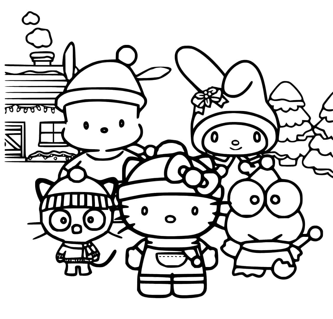 Fise de colorat cu Sanrio de colorat p09