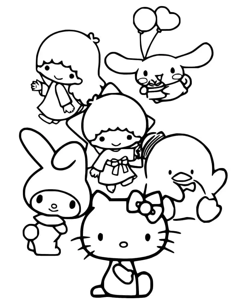 Fise de colorat cu Sanrio de colorat p11