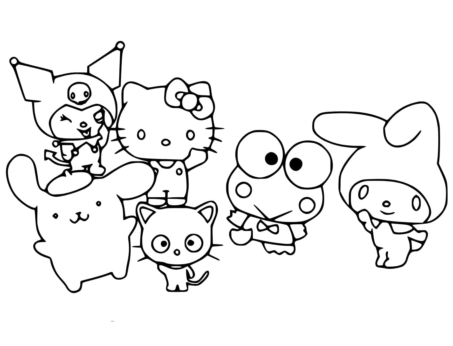 Fise de colorat cu Sanrio de colorat p12