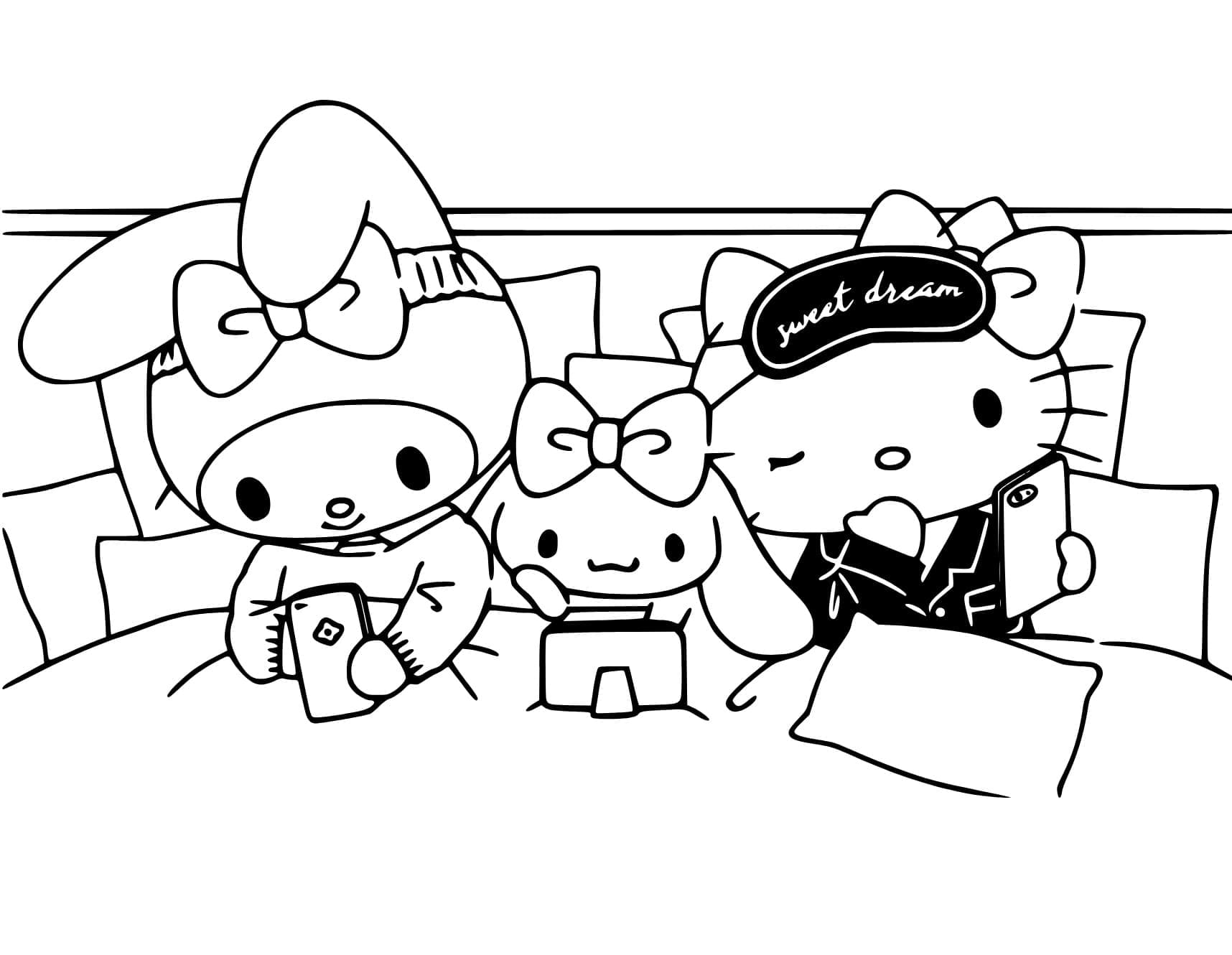 Fise de colorat cu Sanrio de colorat p14