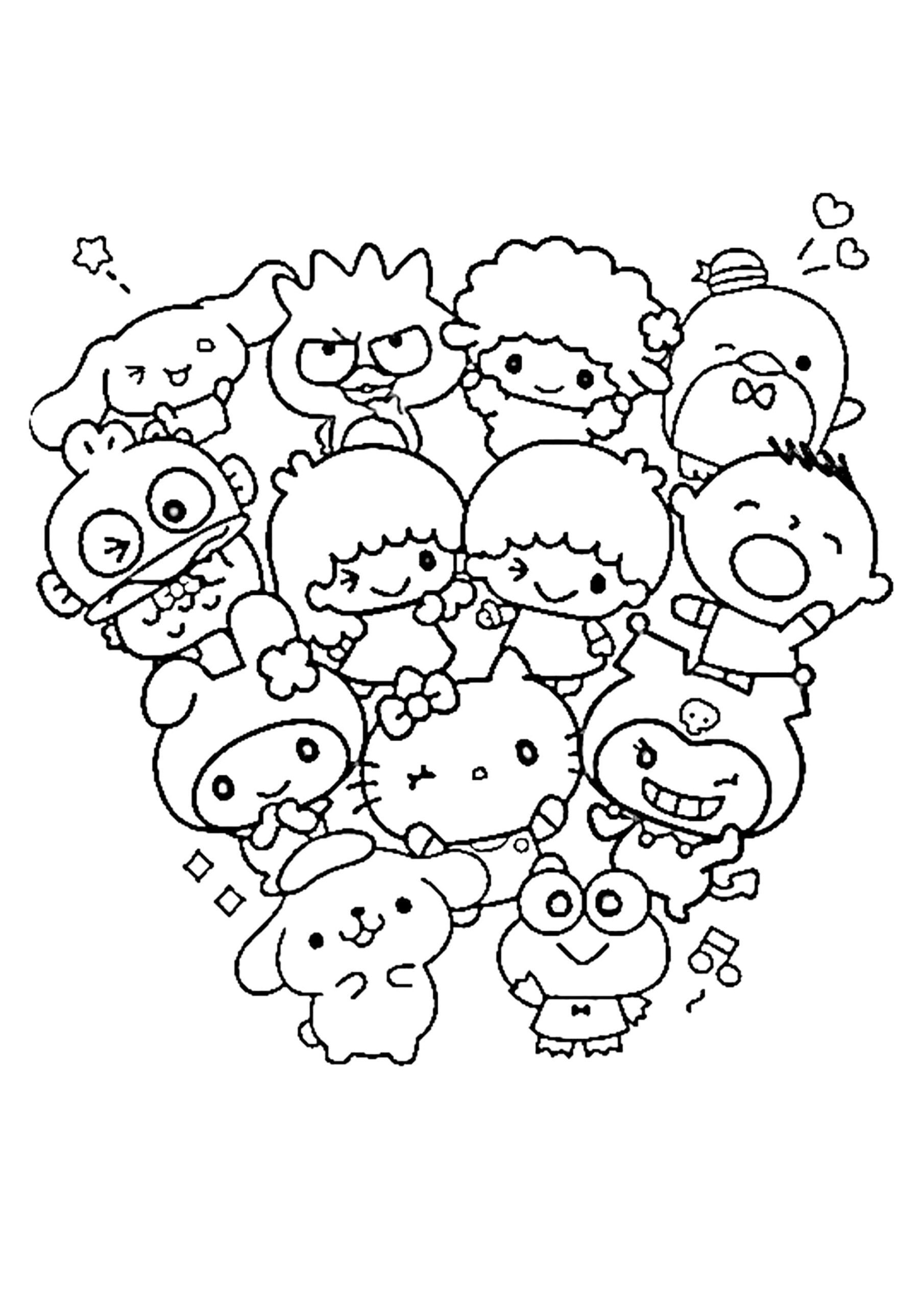 Fise de colorat cu Sanrio de colorat p16