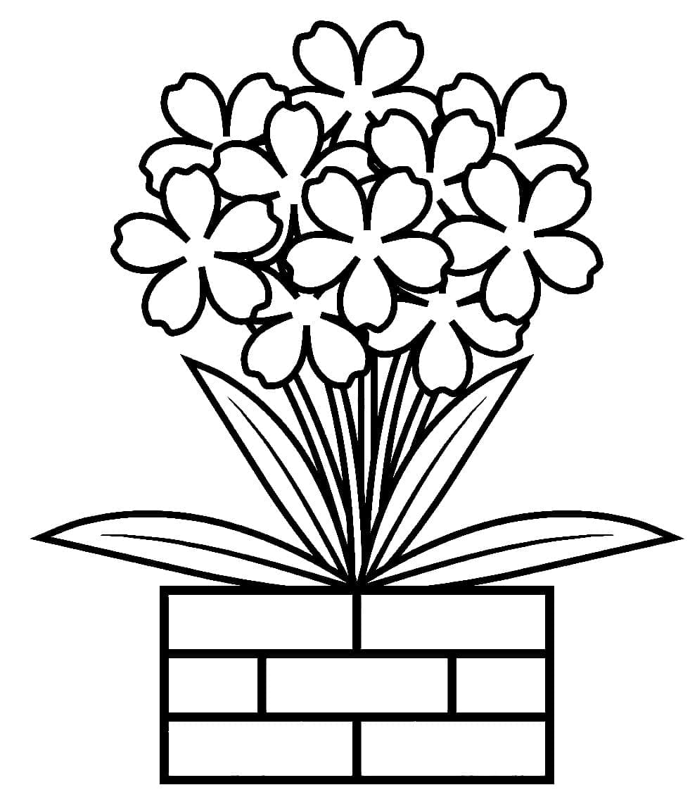 Fise de colorat cu Vaza cu Flori de colorat p24