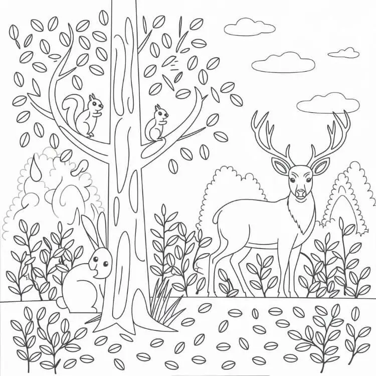 Fise de colorat cu Animale Salbatice de colorat p22