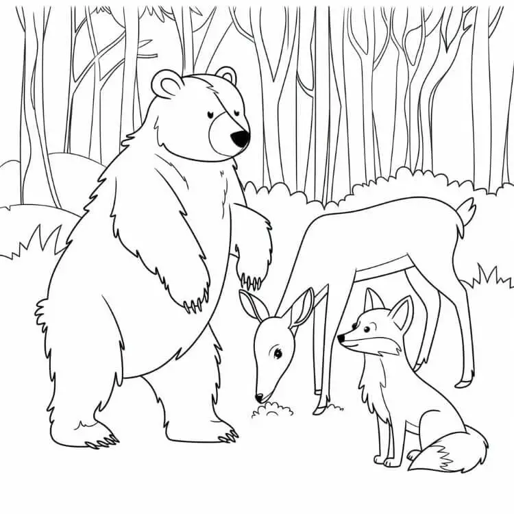 Fise de colorat cu Animale Salbatice de colorat p23