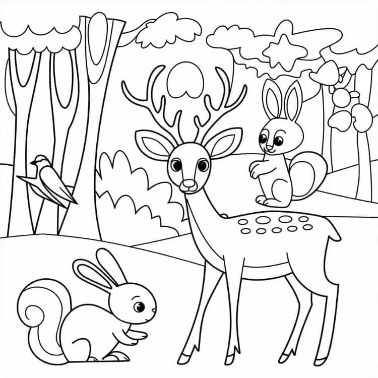 Fise de colorat cu Animale Salbatice de colorat p25