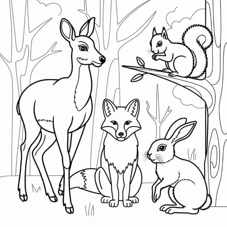 Fise de colorat cu Animale Salbatice de colorat p26