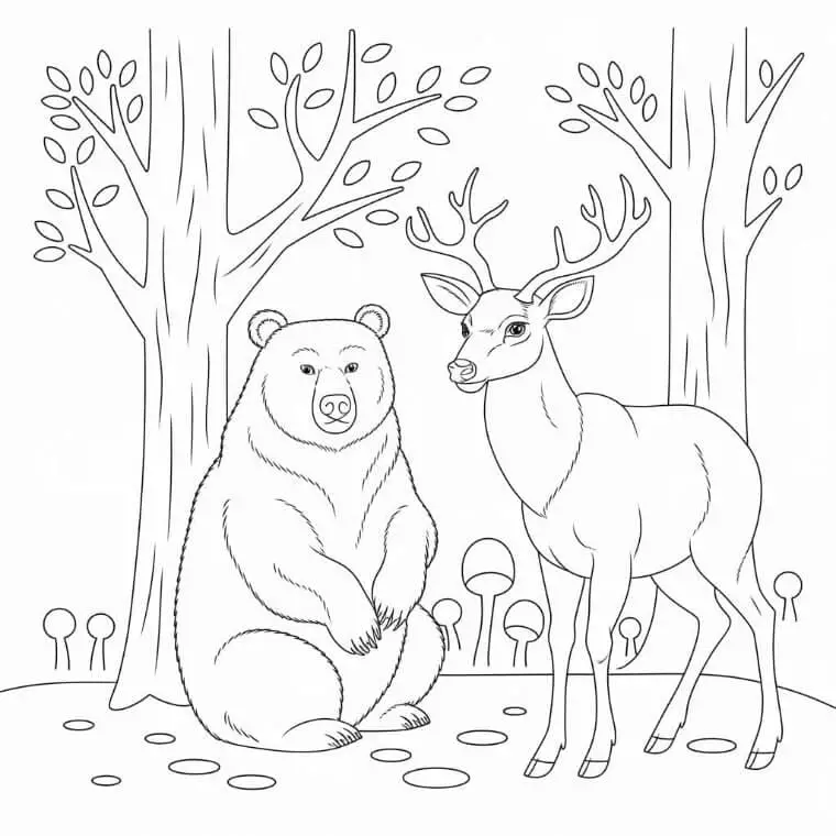 Fise de colorat cu Animale Salbatice de colorat p29