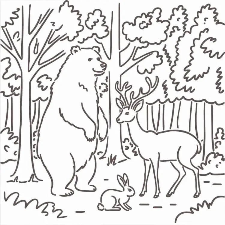 Fise de colorat cu Animale Salbatice de colorat p30