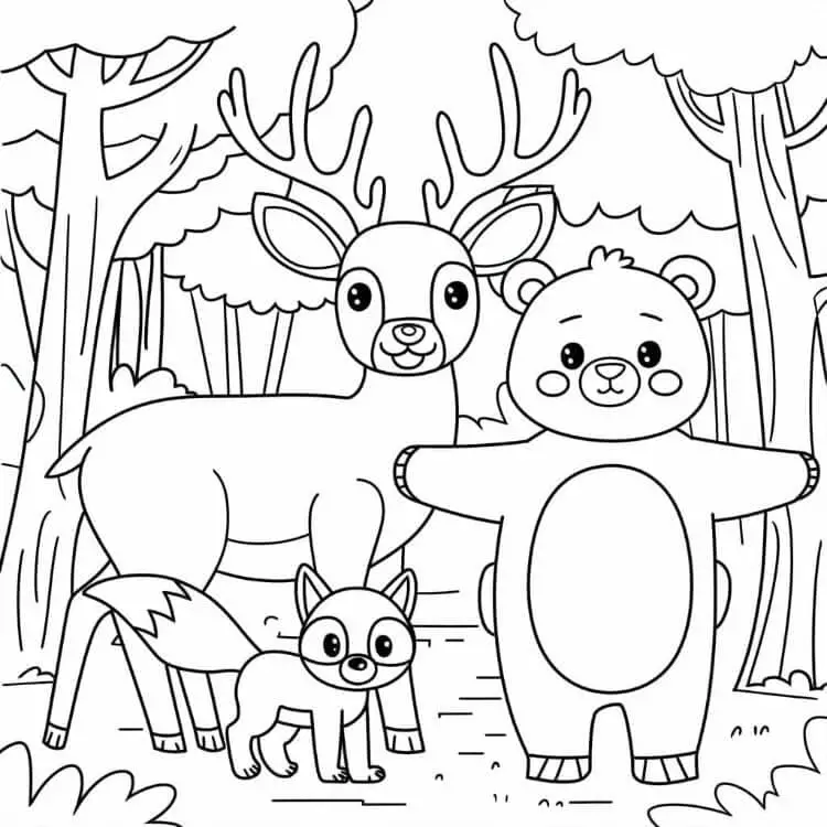 Fise de colorat cu Animale Salbatice de colorat p31
