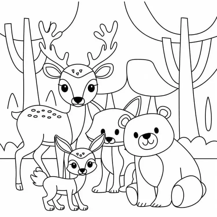 Fise de colorat cu Animale Salbatice de colorat p32