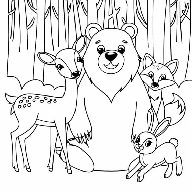 Fise de colorat cu Animale Salbatice de colorat p33