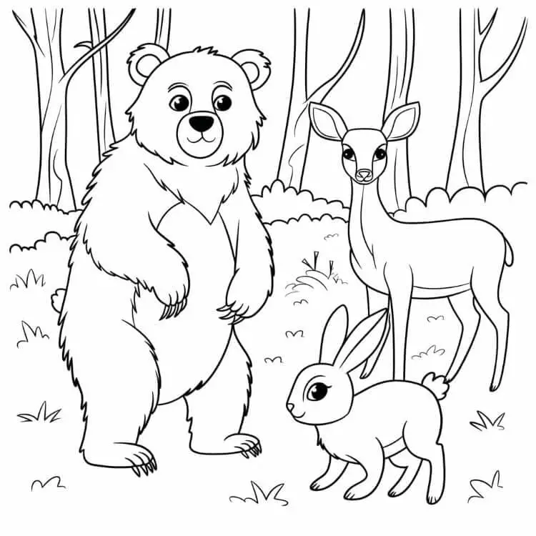Fise de colorat cu Animale Salbatice de colorat p35