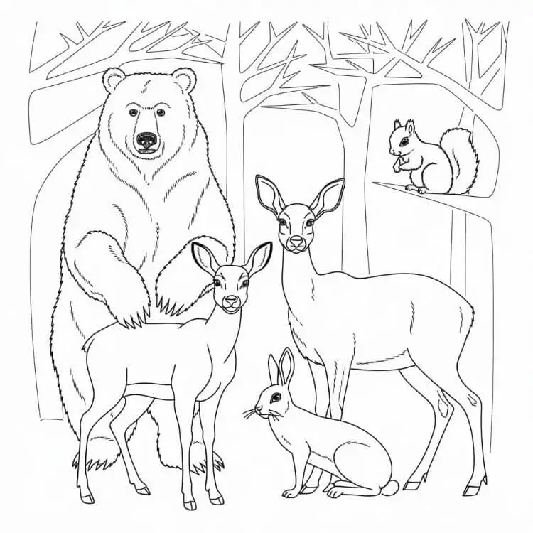 Fise de colorat cu Animale Salbatice de colorat p36