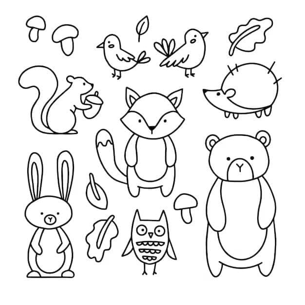 Fise de colorat cu Animale Salbatice de colorat p37
