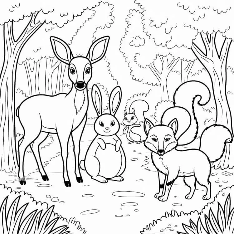 Fise de colorat cu Animale Salbatice de colorat p38