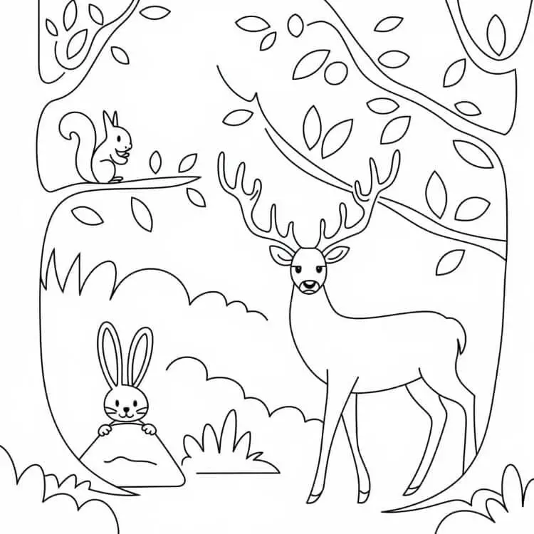 Fise de colorat cu Animale Salbatice de colorat p39