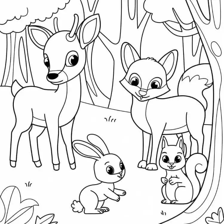 Fise de colorat cu Animale Salbatice de colorat p43