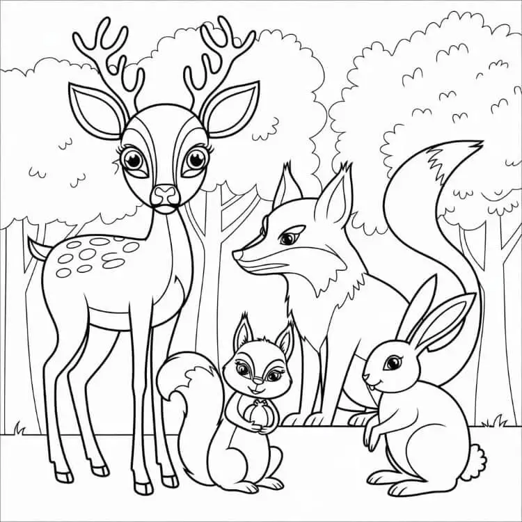 Fise de colorat cu Animale Salbatice de colorat p52