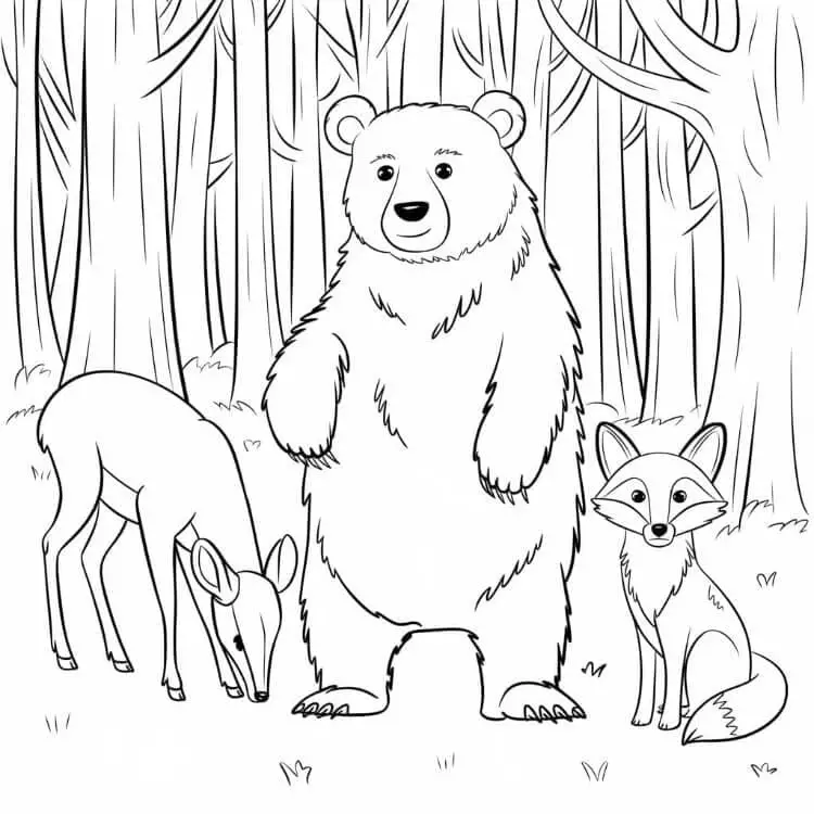 Fise de colorat cu Animale Salbatice de colorat p57