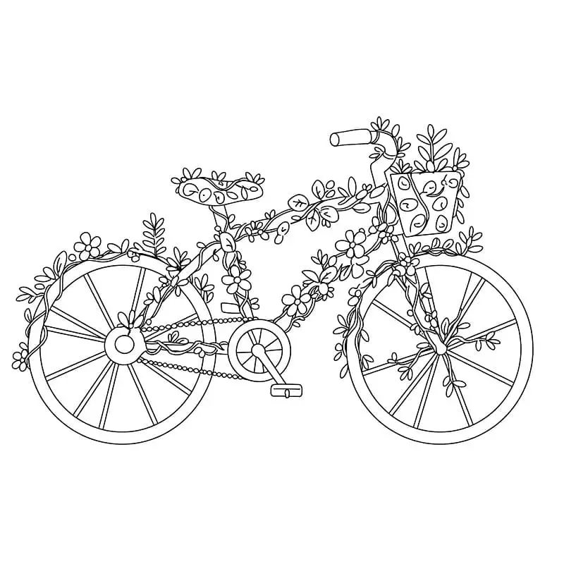 Fise de colorat cu Bicicletă de colorat