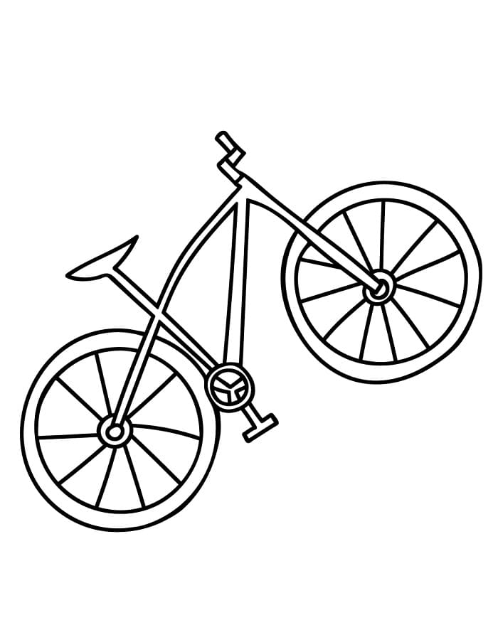 Fise de colorat cu Bicicletă pentru copii de 4 ani