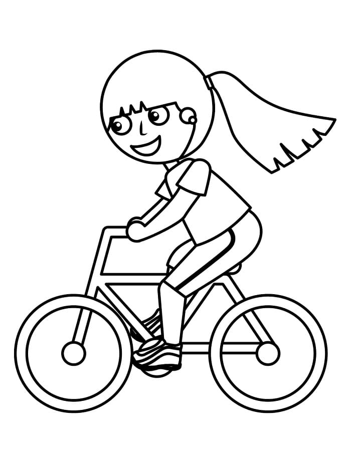 Fise de colorat cu Bicicletă pentru copii de 5 ani