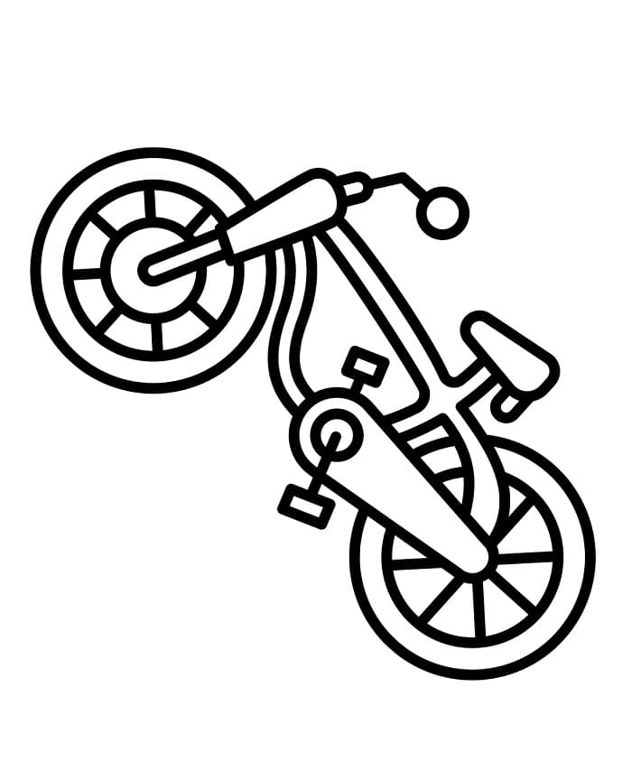 Fise de colorat cu Bicicletă pentru copii de 6 ani