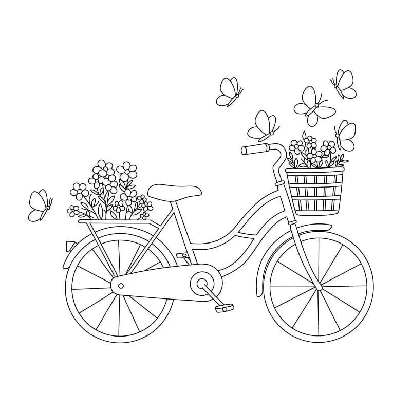 Fise de colorat cu Biciclete de colorat p08