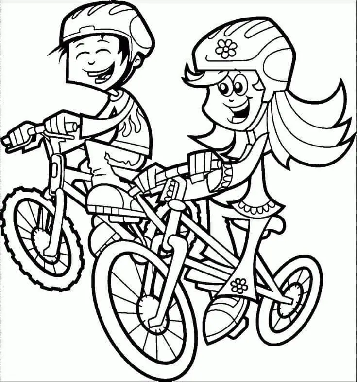 Fise de colorat cu Biciclete de colorat p17
