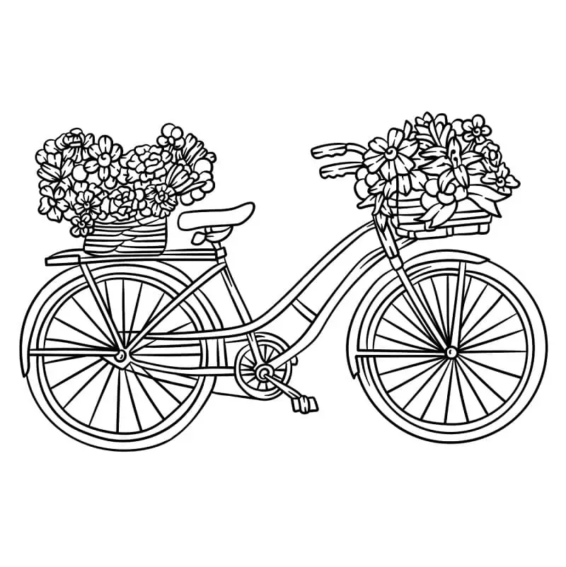 Fise de colorat cu Biciclete de colorat p26