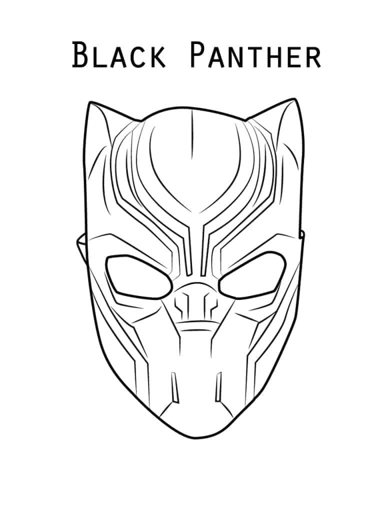Fise de colorat cu Black Panther de colorat p16