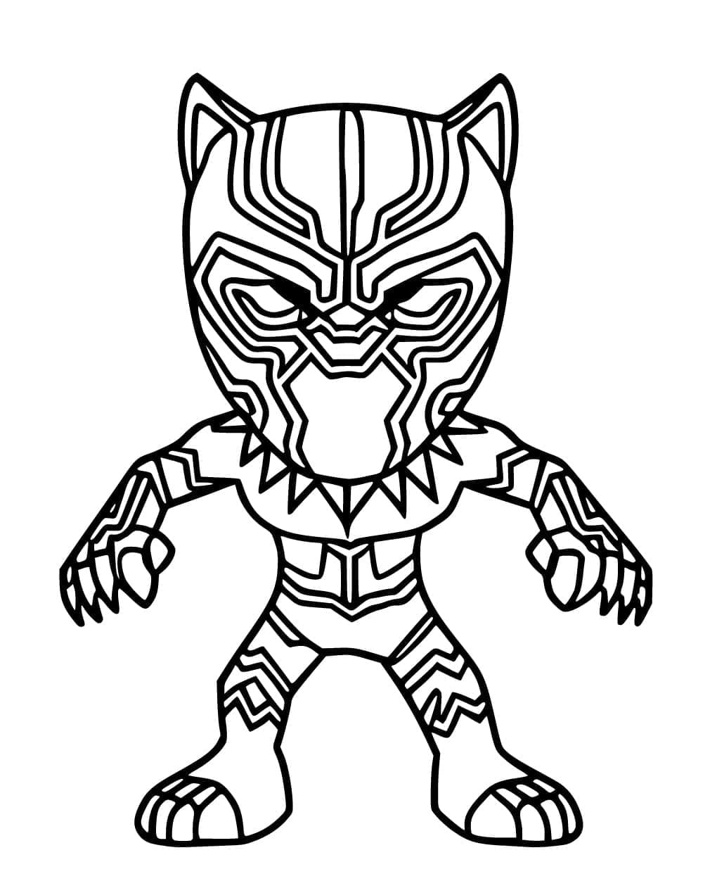 Fise de colorat cu Black Panther de colorat p17