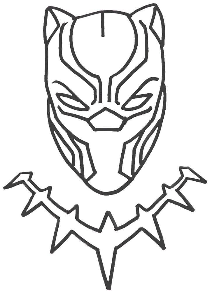 Fise de colorat cu Black Panther de colorat p21