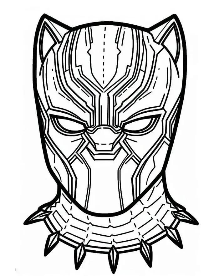 Fise de colorat cu Black Panther de colorat p28
