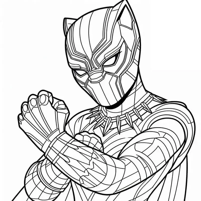 Fise de colorat cu Black Panther de colorat p35