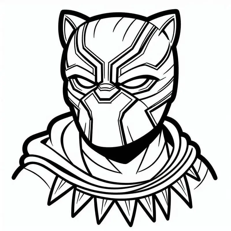Fise de colorat cu Black Panther de colorat p36