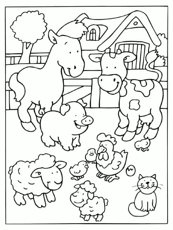 Fise de colorat cu Ferme de colorat p21