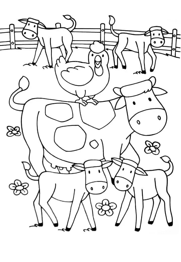 Fise de colorat cu Ferme de colorat p22