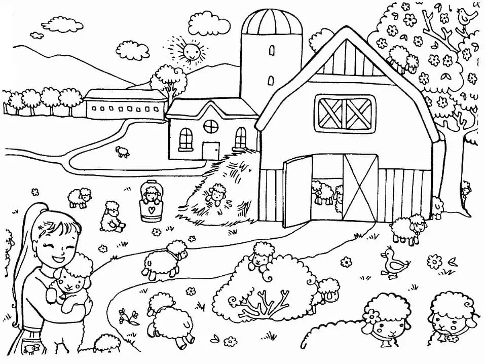 Fise de colorat cu Ferme de colorat p29